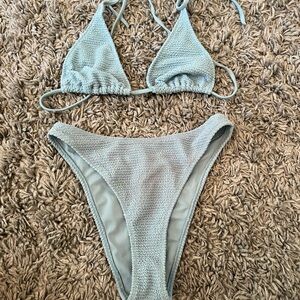 PacSun Blue Textured Bikini